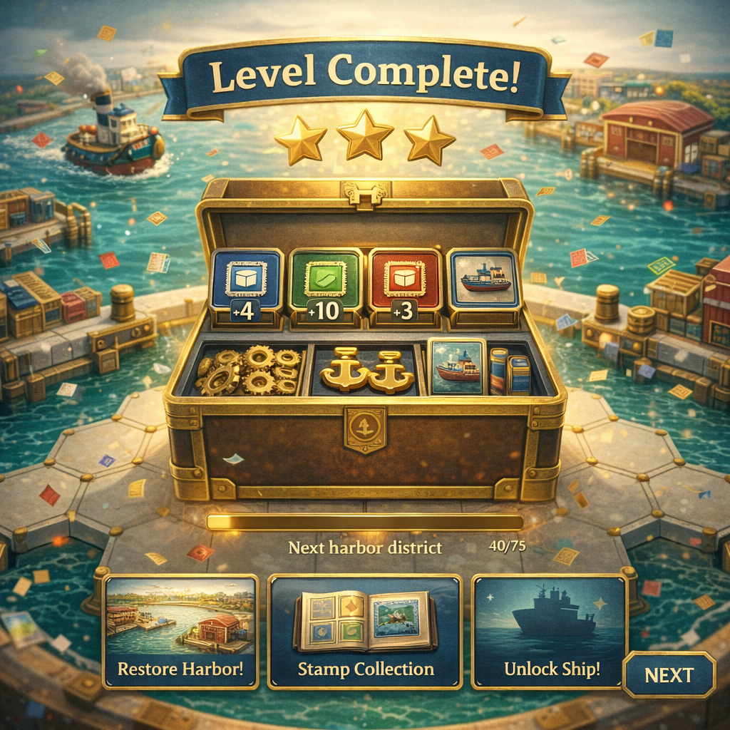 A Nautical Brass Lockbox opening to reveal Golden Anchor Tokens