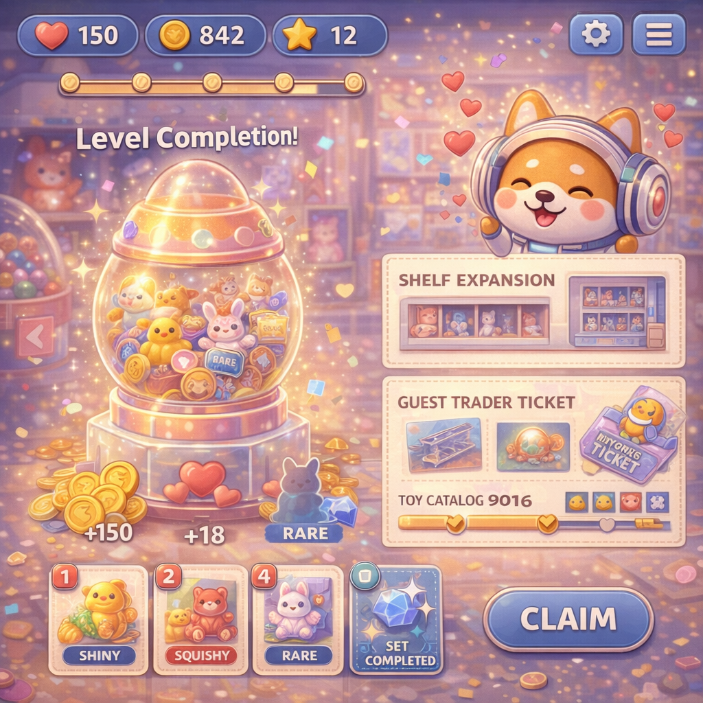 A cozy bedroom diorama acting as the level progression map