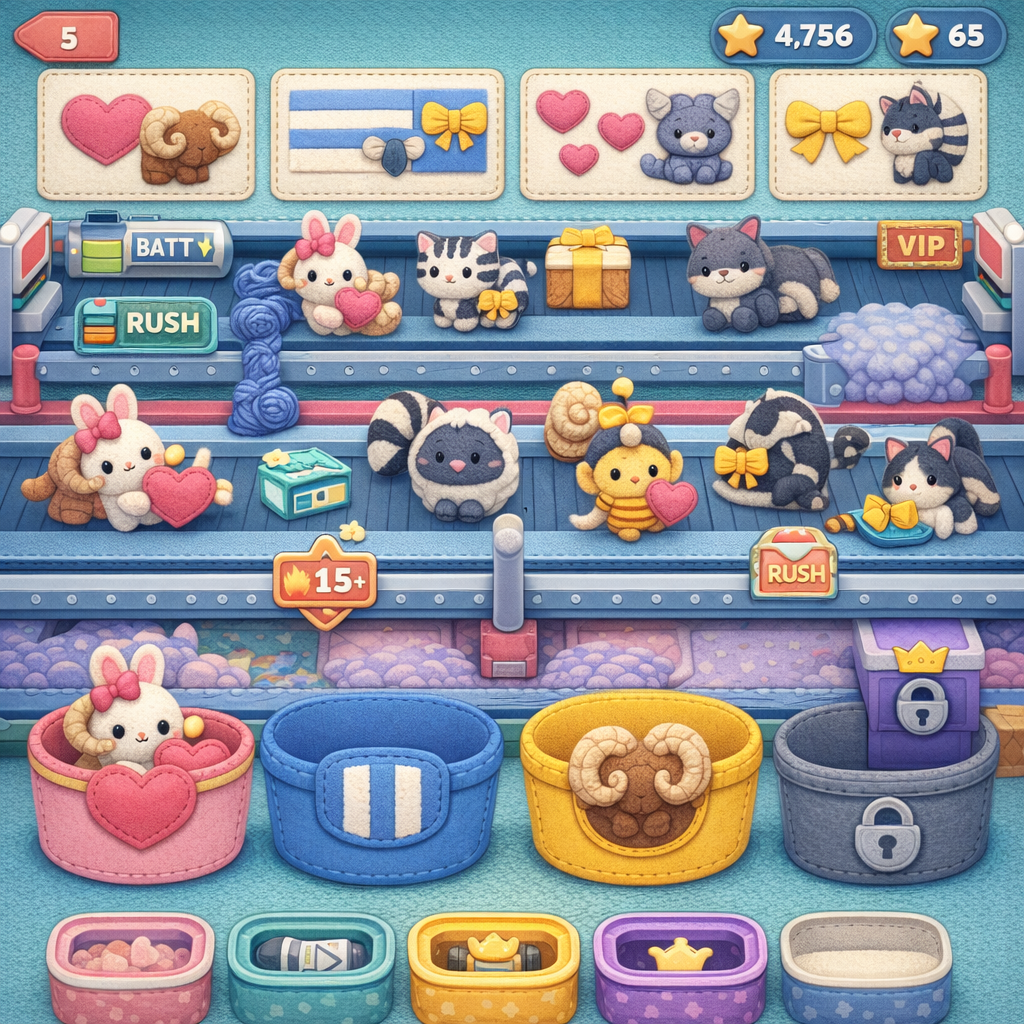 A busy conveyor belt showing dual-tag animals